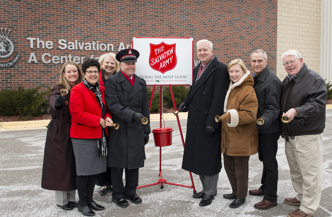 JB+A staff ringing bells for The Salvation Army in Olathe, KS.